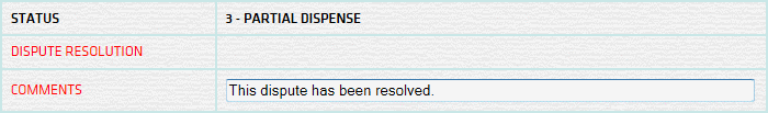 Dispute Comments