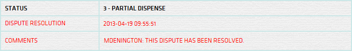 Dispute Resolved