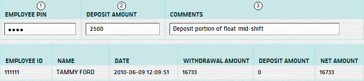 Employee Float Deposit