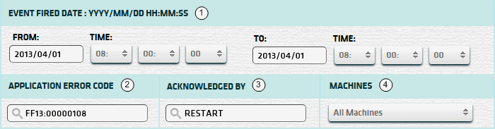 Event History Filter
