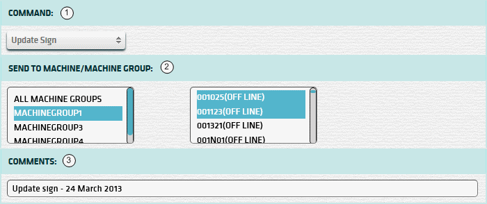 Execute Commands Form