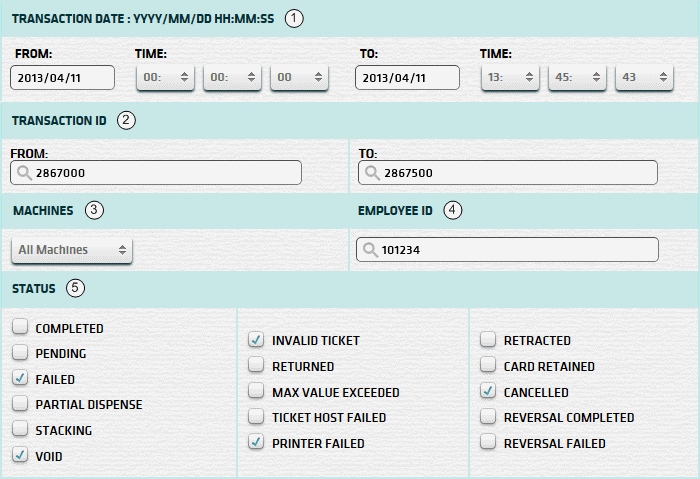 Jackpot Transaction Filter