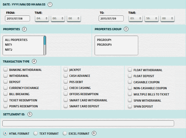 System Transaction Count Report