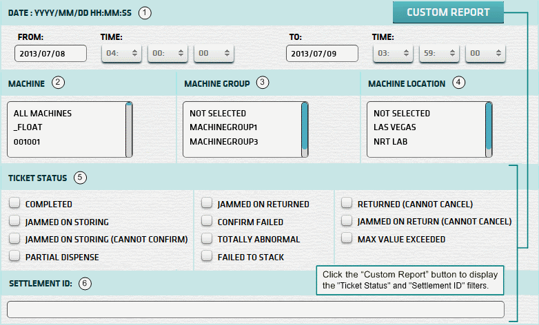 Ticket Redemption Report